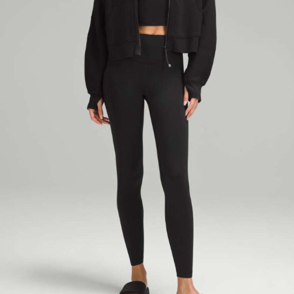 Lululemon Wunder Under SmoothCover Tight with Pockets 25" Black Size 4 Athletic
